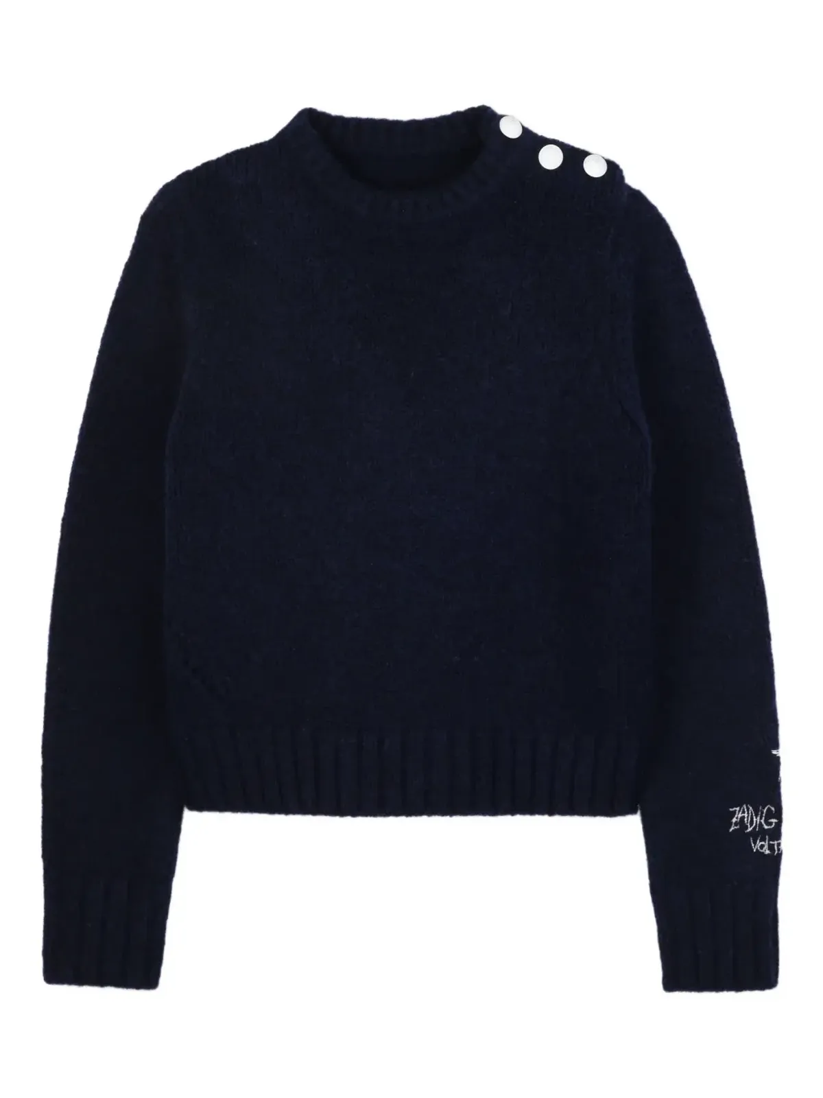 Zadig & Voltaire Kids ボタン装飾ニットセーター - 画像1