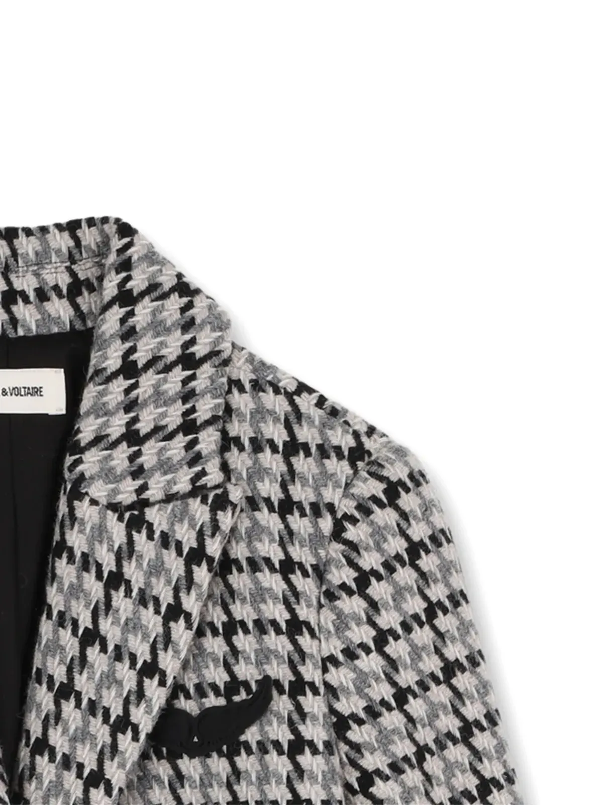 Zadig & Voltaire Kids 千鳥格子柄コート - 画像3
