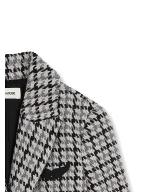 Zadig & Voltaire Kids 千鳥格子柄コート - サムネイル3