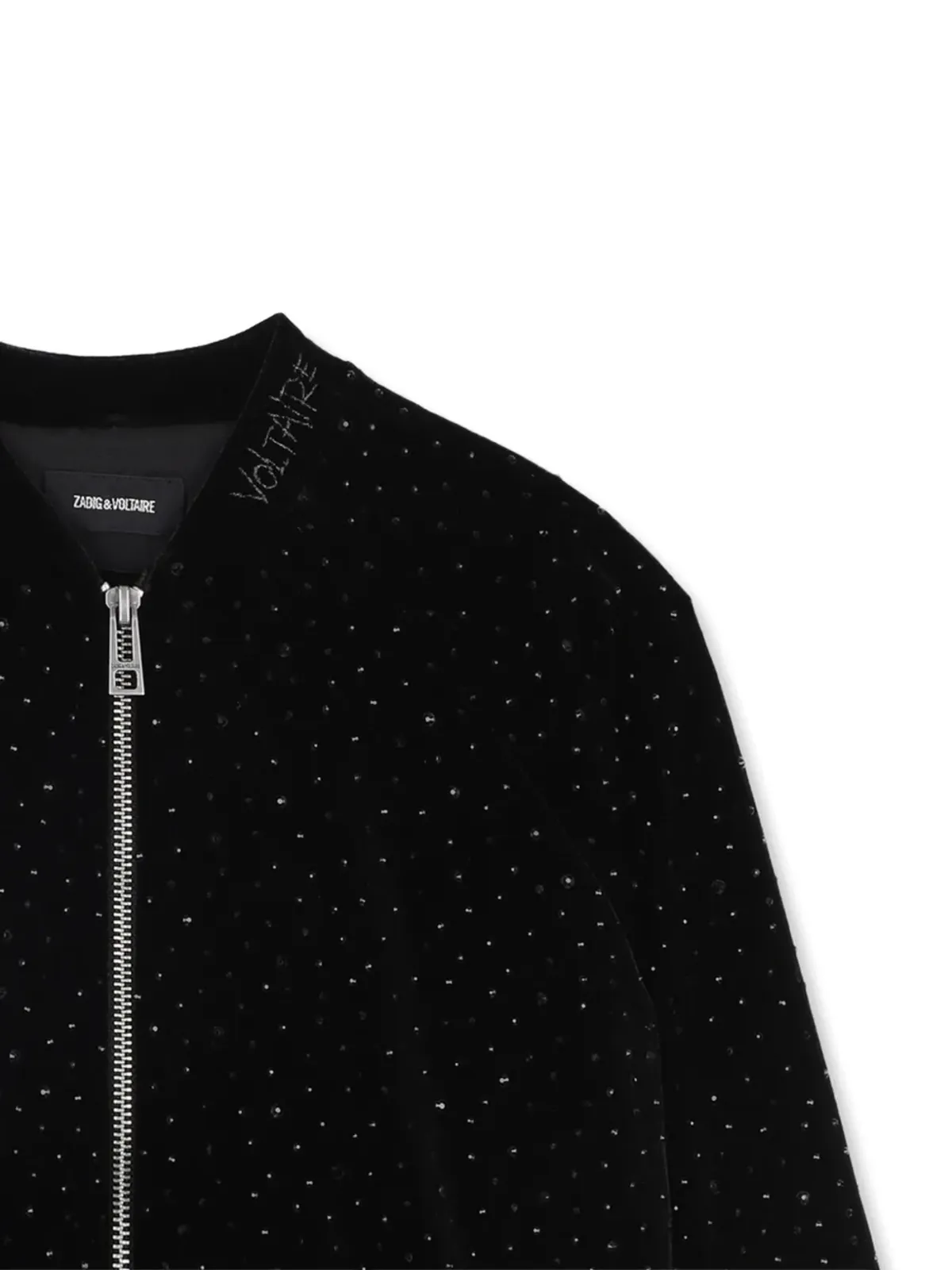 Zadig & Voltaire Kids ラインストーン装飾ボンバージャケット - 画像3