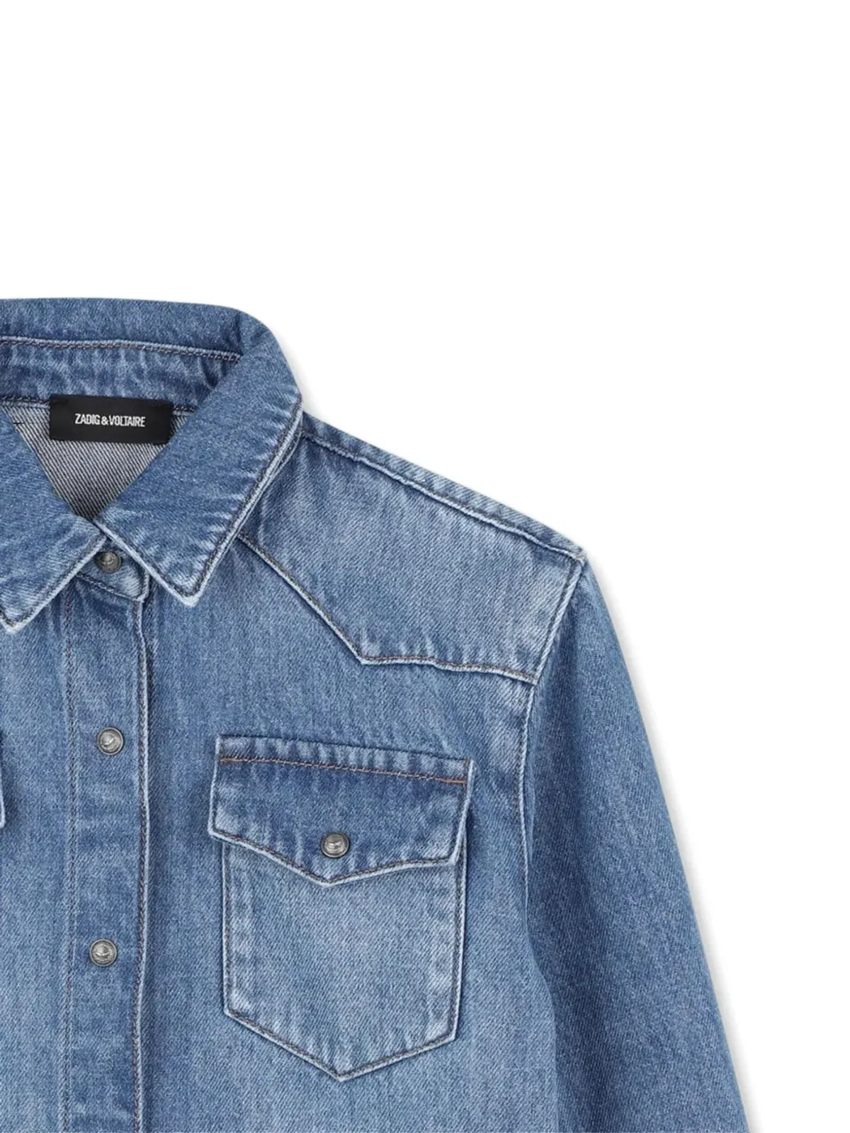 Zadig & Voltaire Kids 刺繍デニムシャツ - 画像3