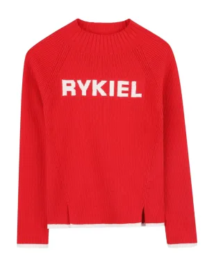 SONIA RYKIEL ENFANT リブ編みロゴセーター - サムネイル1