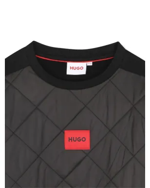HUGO KIDS キルティングパネルスウェットシャツ - サムネイル3