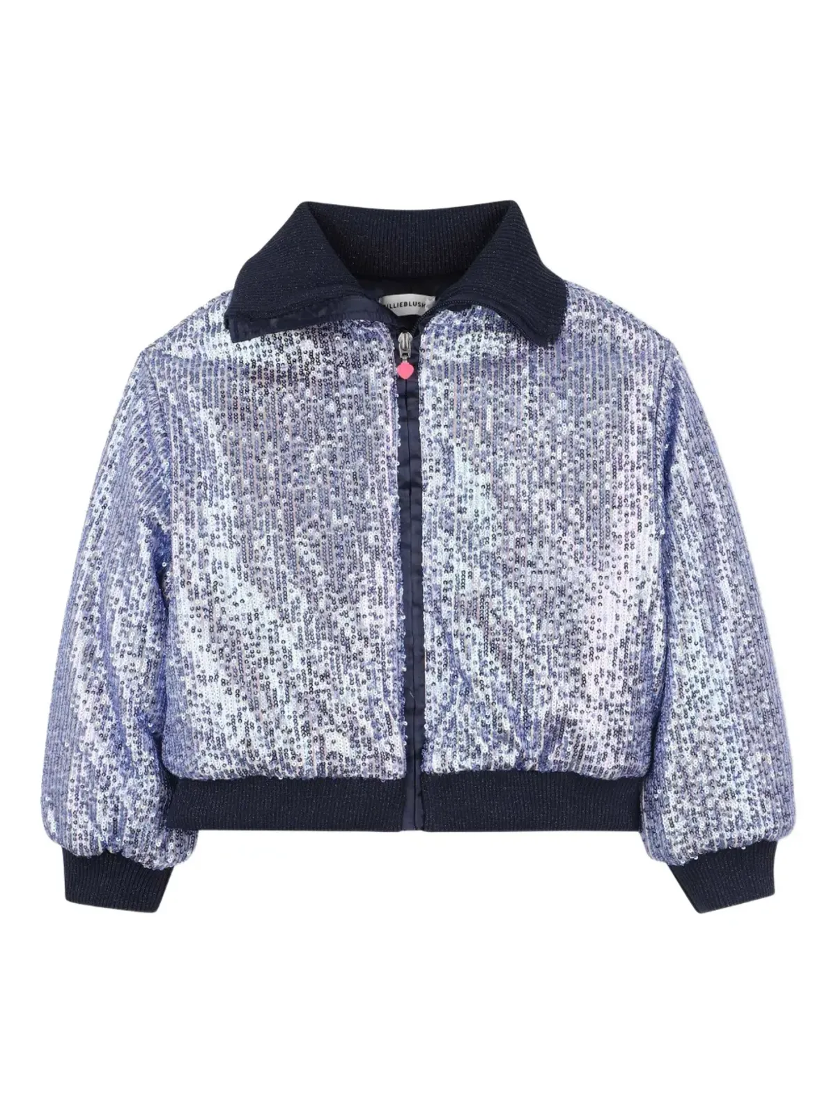 Billieblush sequin-embellished bomber jacket - Blue - 画像1