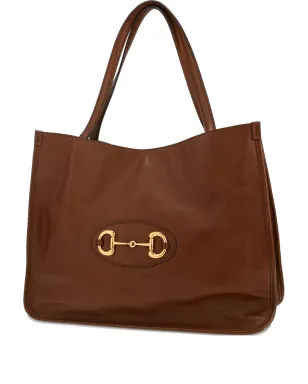 Gucci ビンテージ 1955年製 ホースビット ショルダーバッグ - ブラウン - サムネイル1