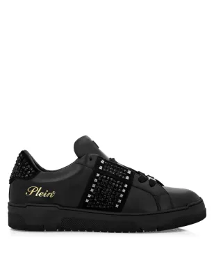 Philipp Plein ストラススタッズ レザー スニーカー - サムネイル1