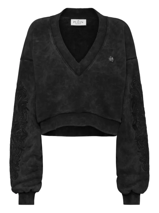 Philipp Plein Philipp Plein ウォッシュドVネック スウェットシャツの商品画像