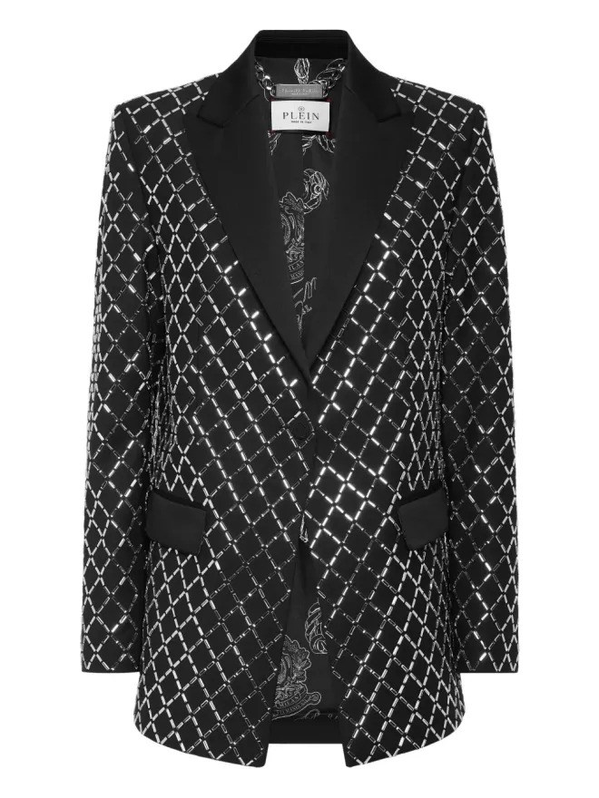 Philipp Plein Philipp Plein クリスタル菱形ブレザーの商品画像