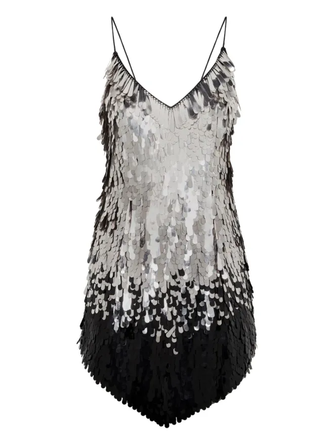 Philipp Plein Philipp Plein スパンコール付きバックレスミニドレスの商品画像