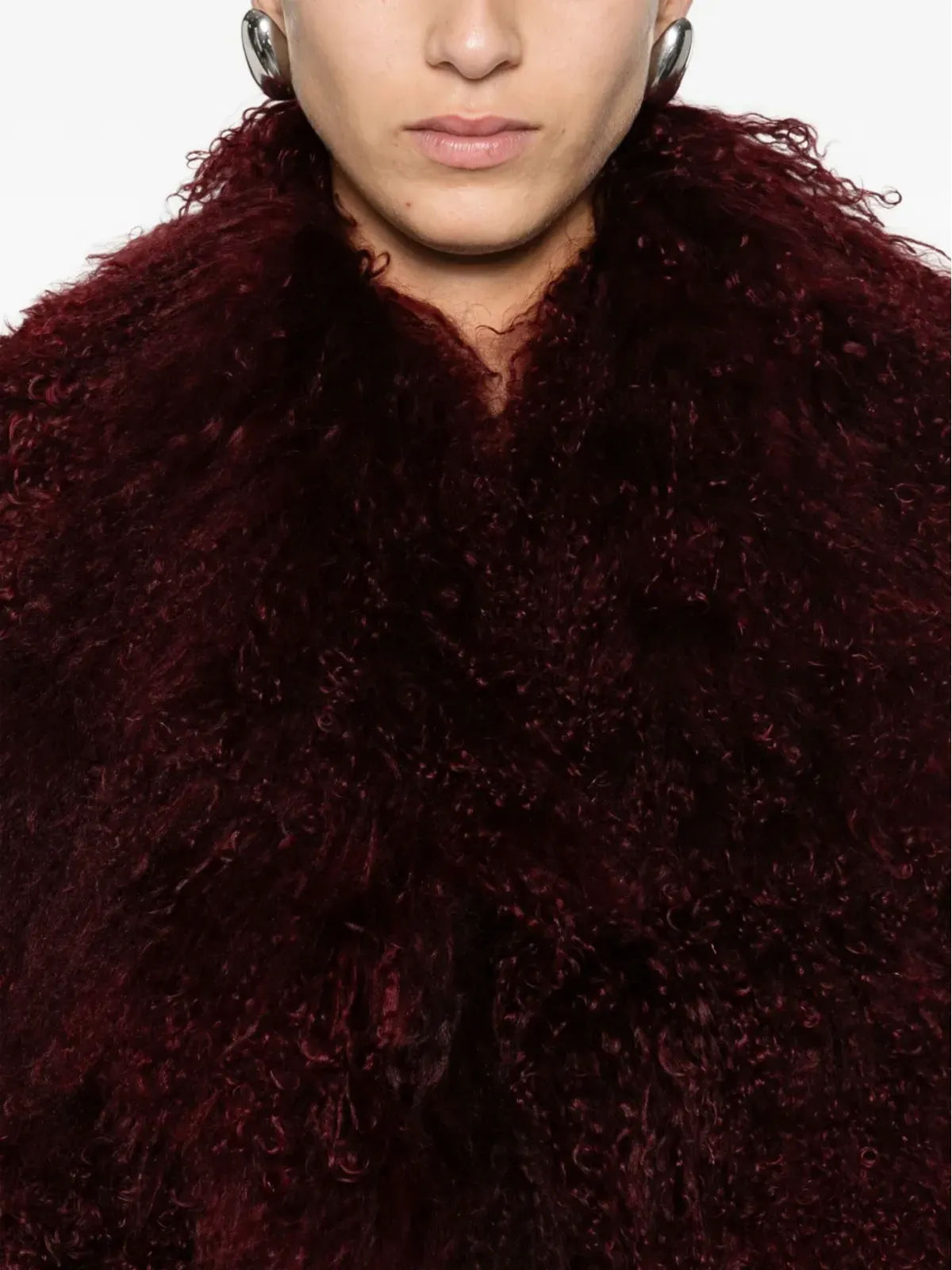 Nour Hammour フェイクファージャケット - 画像5