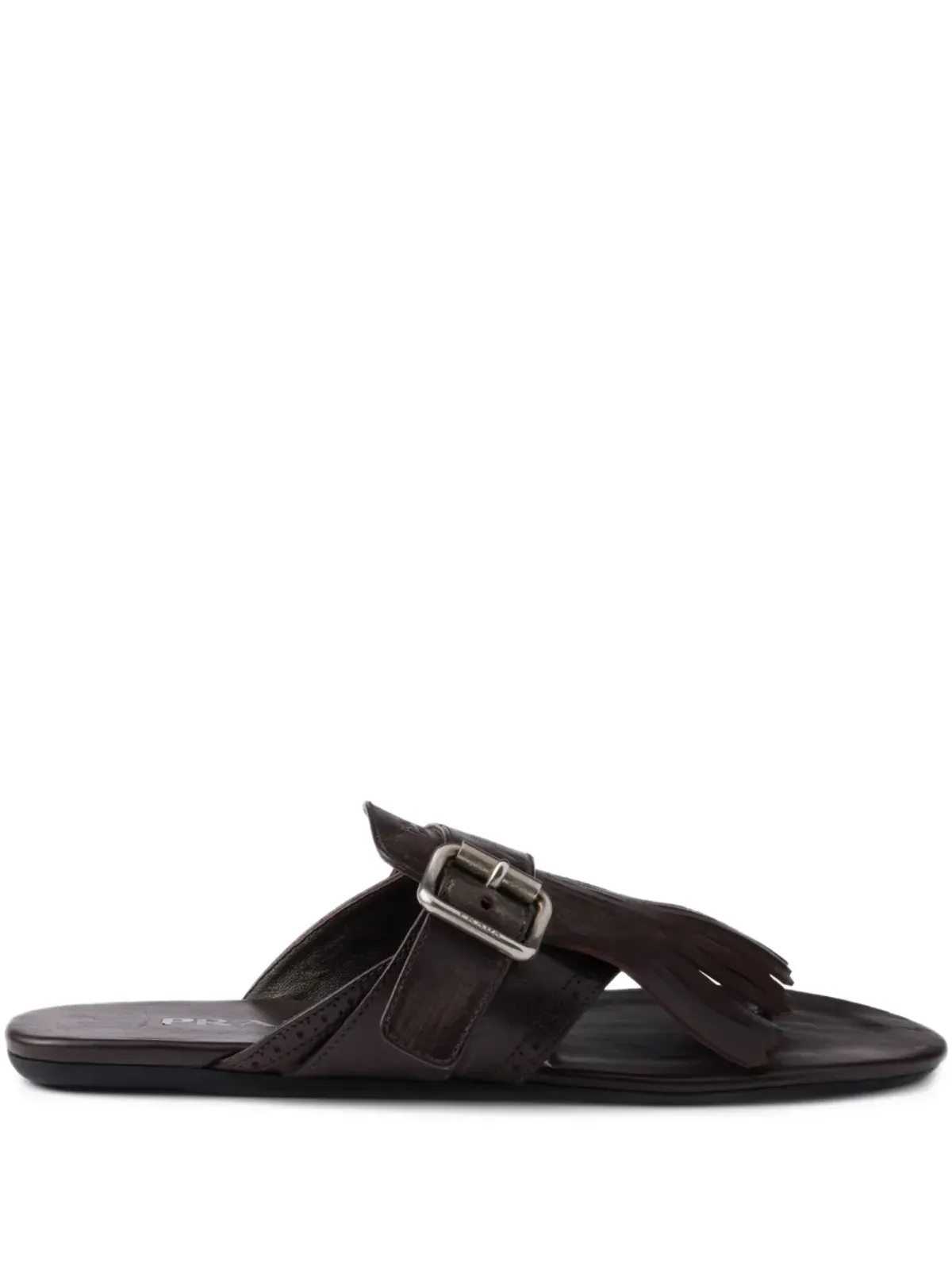Prada シャッフル レザー フラットサンダル - 画像1