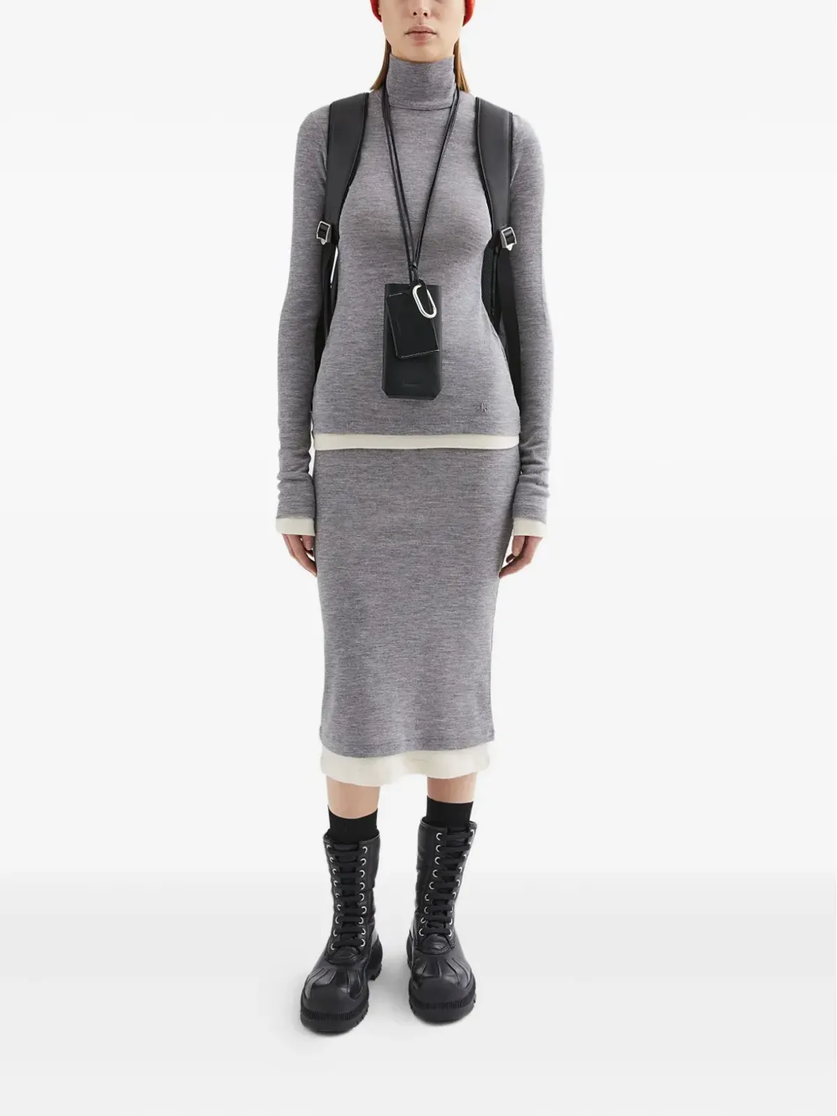 JIL SANDER+ ウールレイヤードTシャツ - 画像2