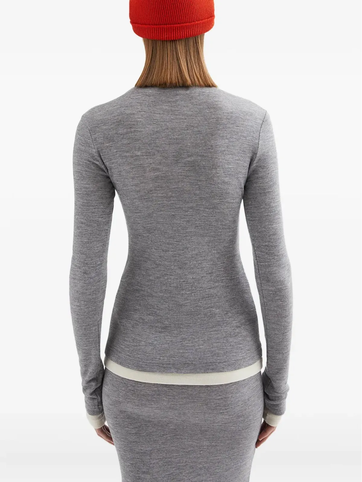 JIL SANDER+ ウールレイヤードTシャツ - 画像4