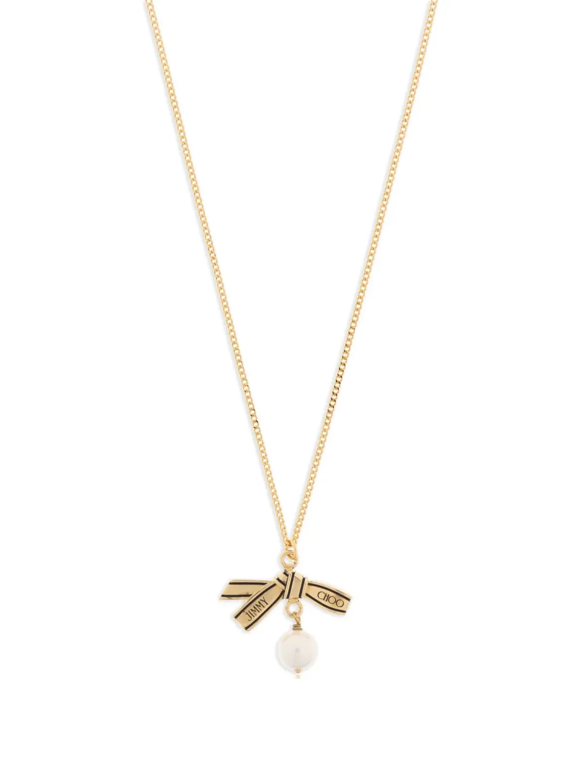 Jimmy Choo リボン ネックレス - ゴールド - 画像3