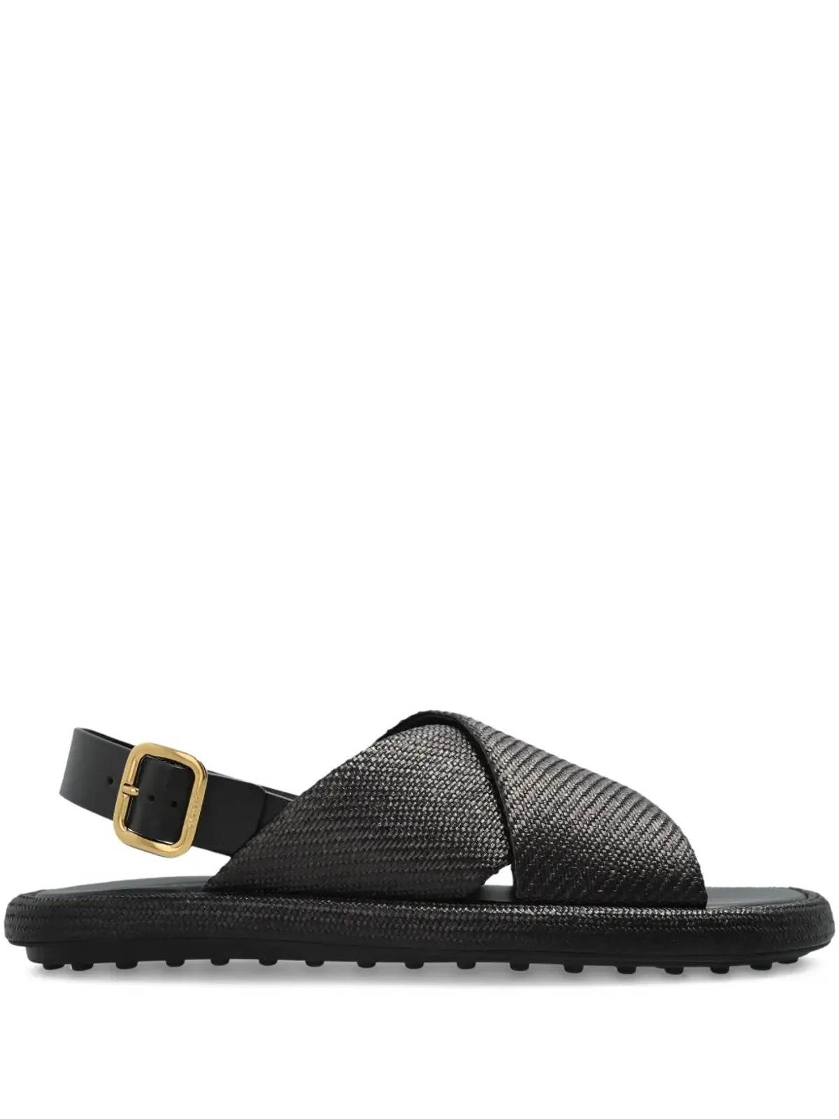 Tod's 丸みを帯びたつま先のレザー フラットサンダル - 画像1