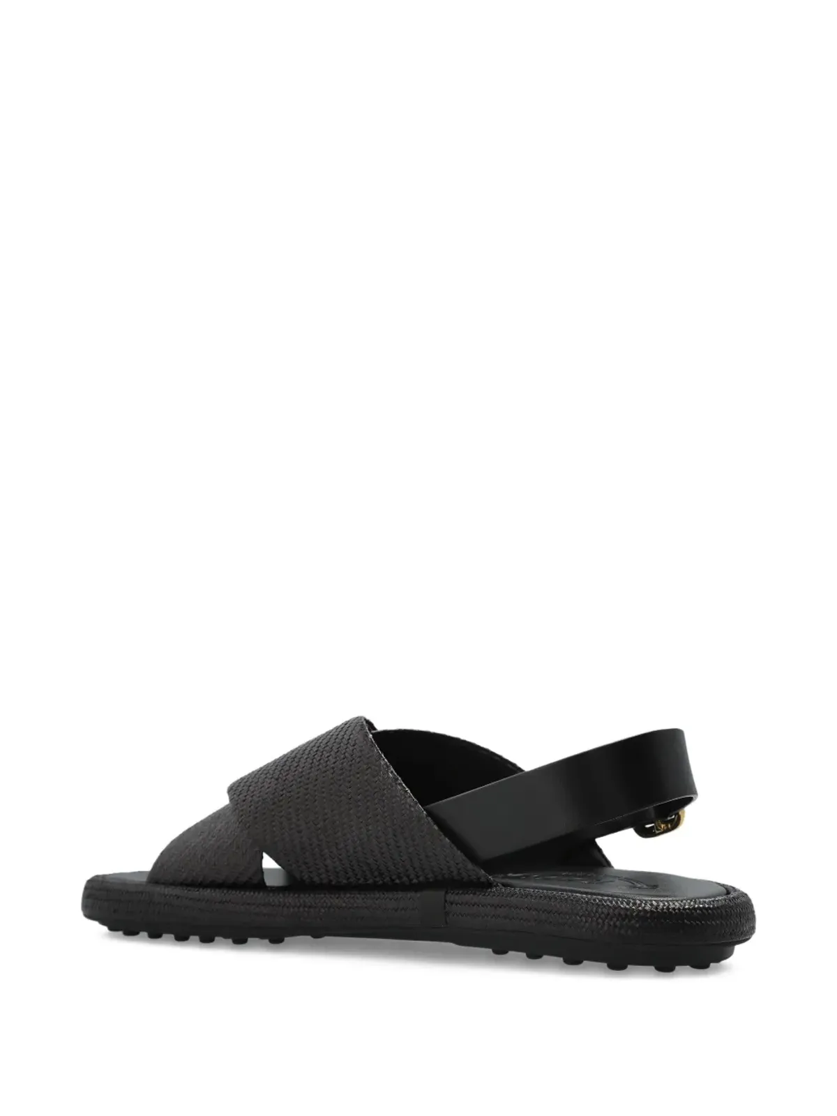 Tod's 丸みを帯びたつま先のレザー フラットサンダル - 画像3