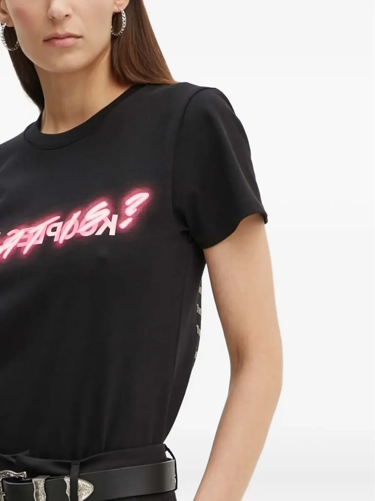The Kooples ネオン・グラフィック・スローガンTシャツ - 画像4