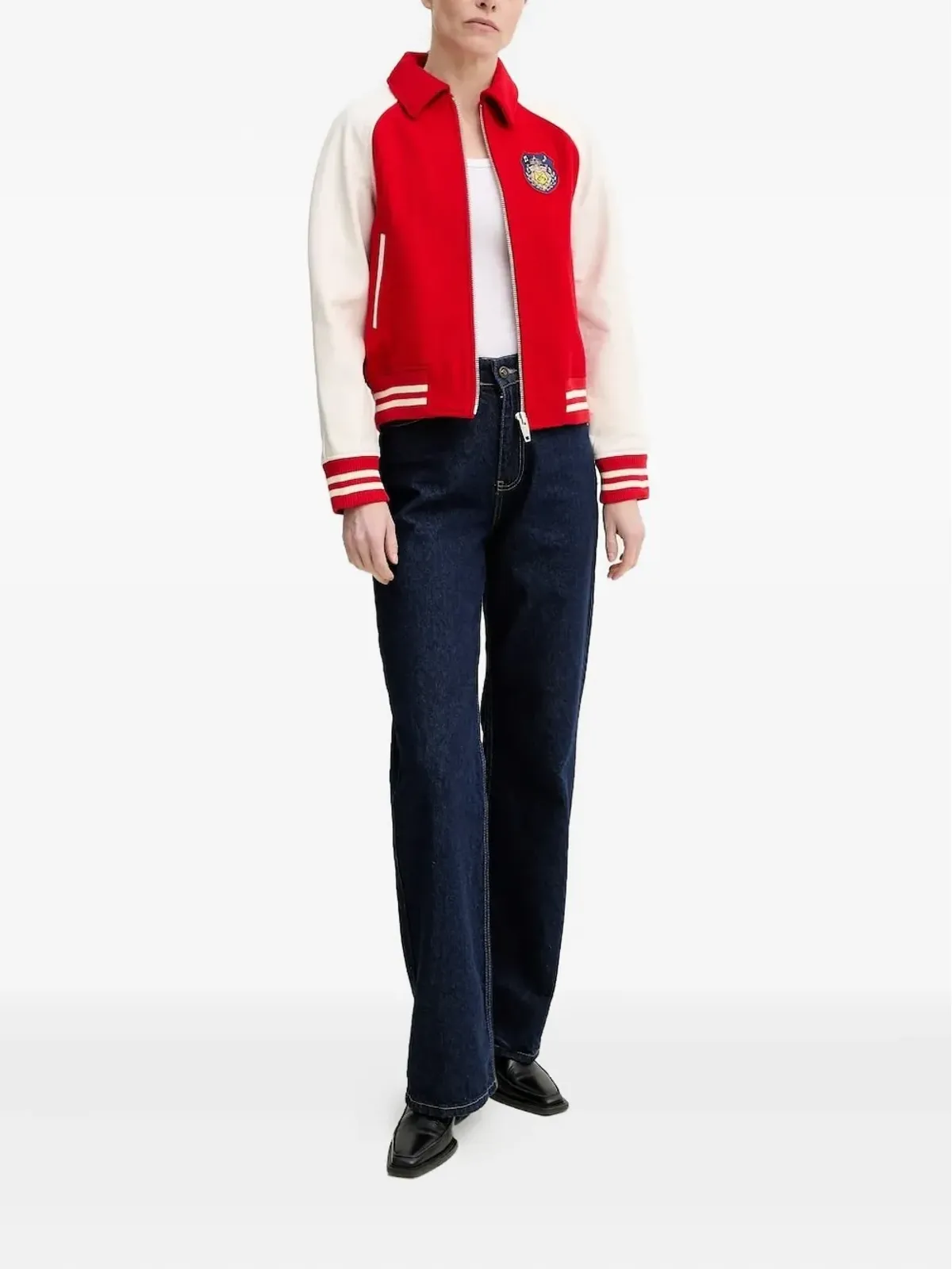 The Kooples ヴァーシティパッチジャケット レッド - 画像2