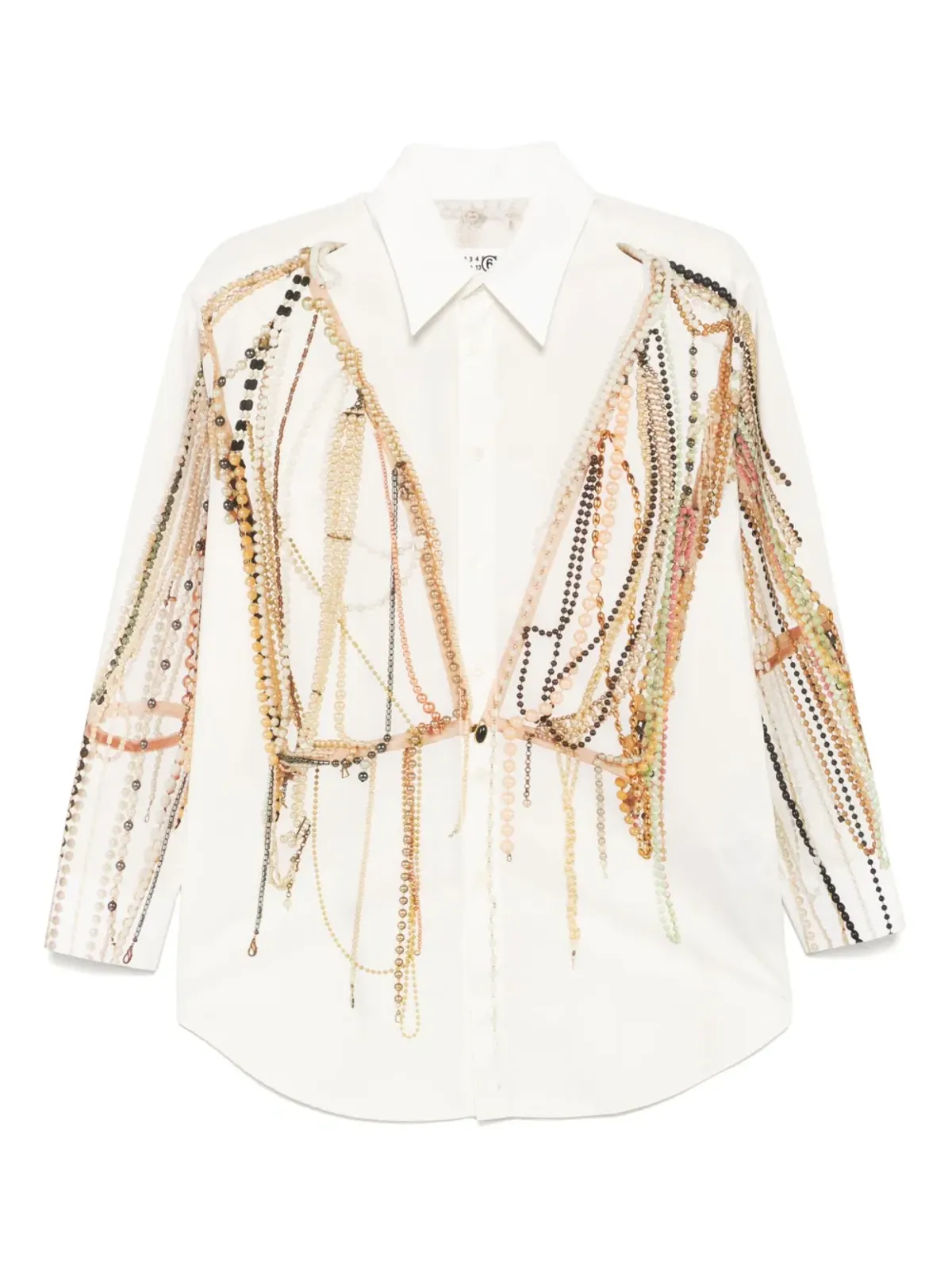 MM6 Maison Margiela 長袖シャツ - ホワイト - 画像1