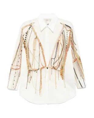 MM6 Maison Margiela 長袖シャツ - ホワイト - サムネイル1
