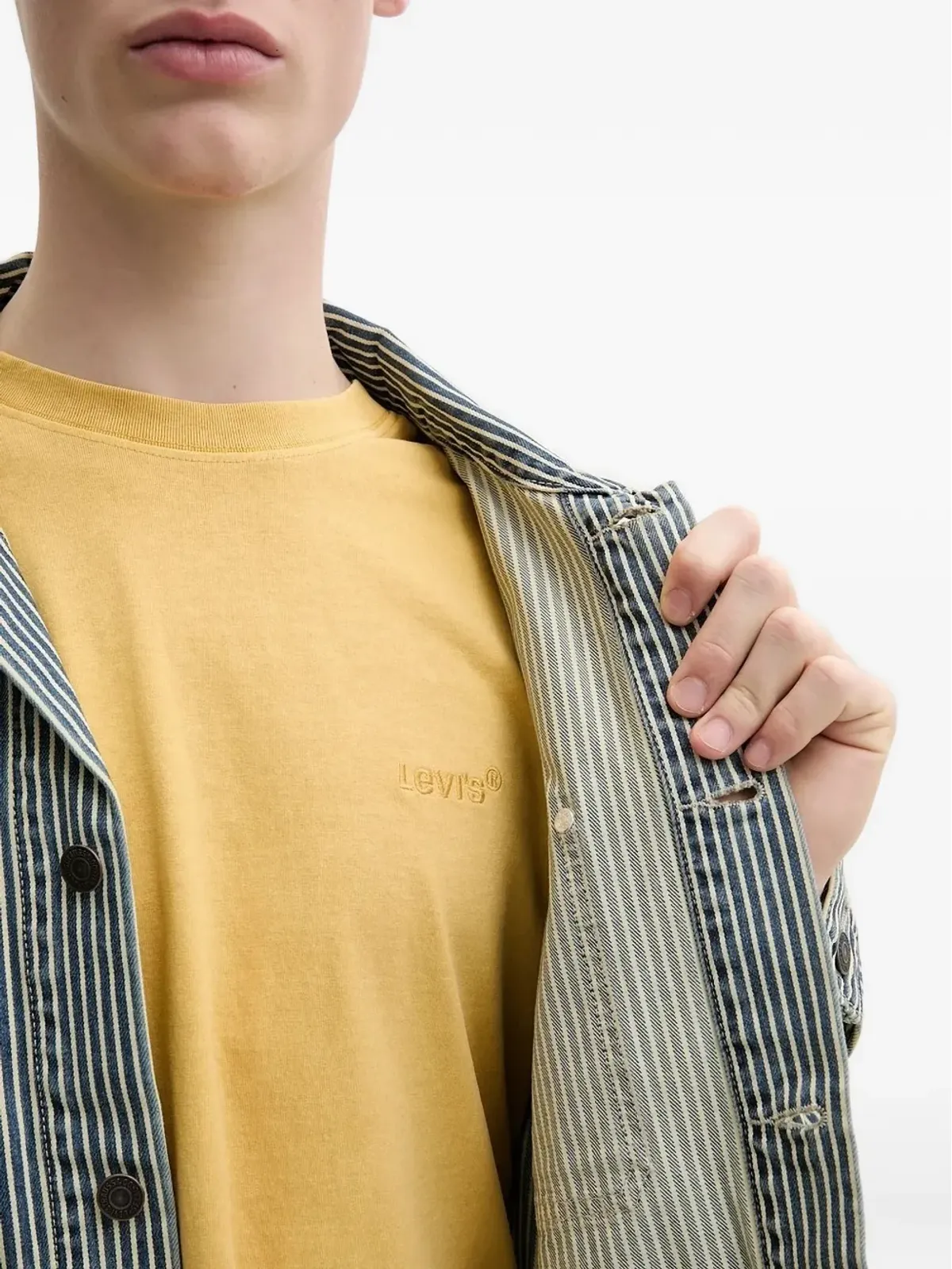 Levi's ストライプ柄ポケットジャケット - 画像5