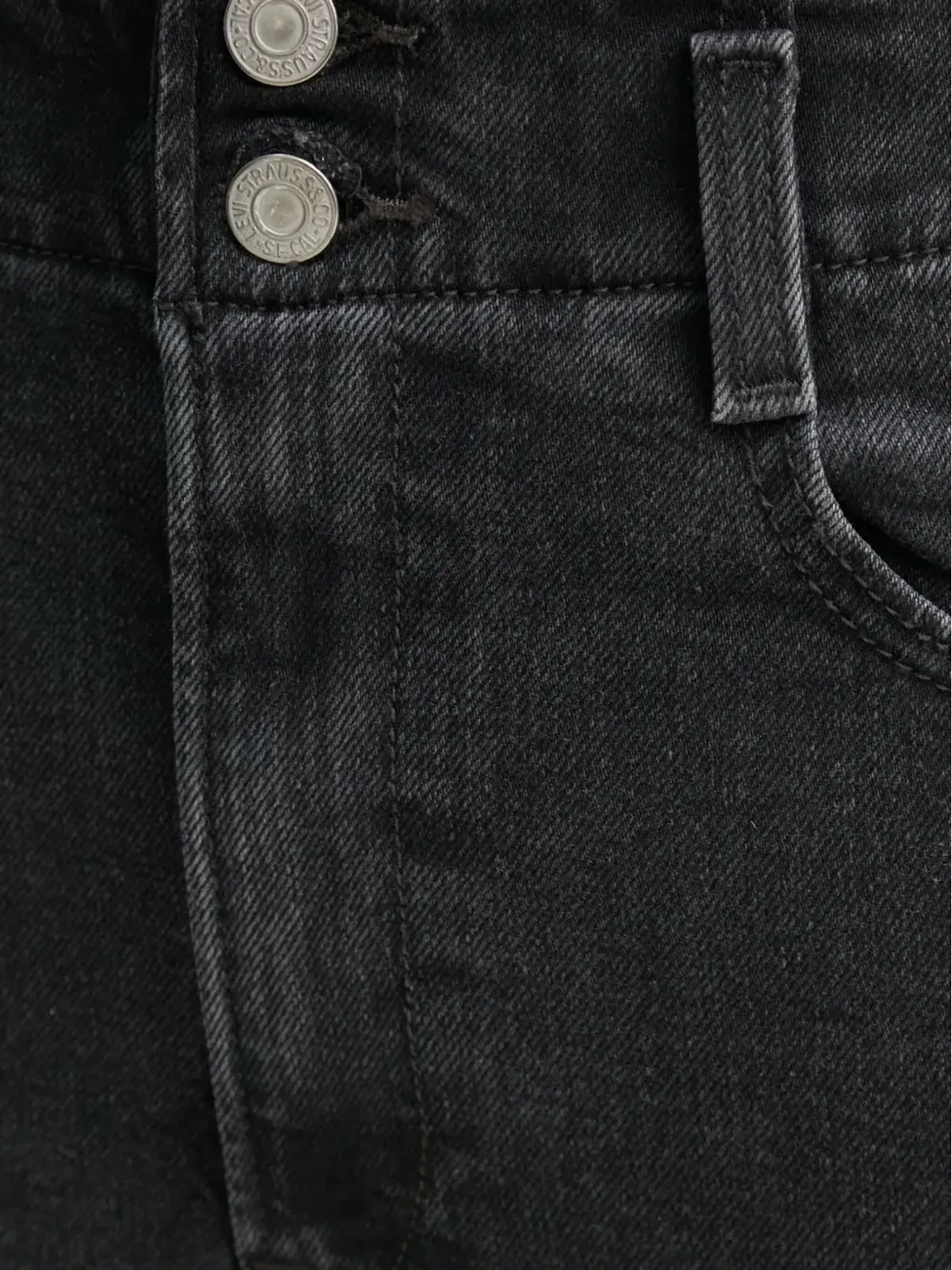 Levi's リブケージ ベルフレアジーンズ - ブラック - 画像3