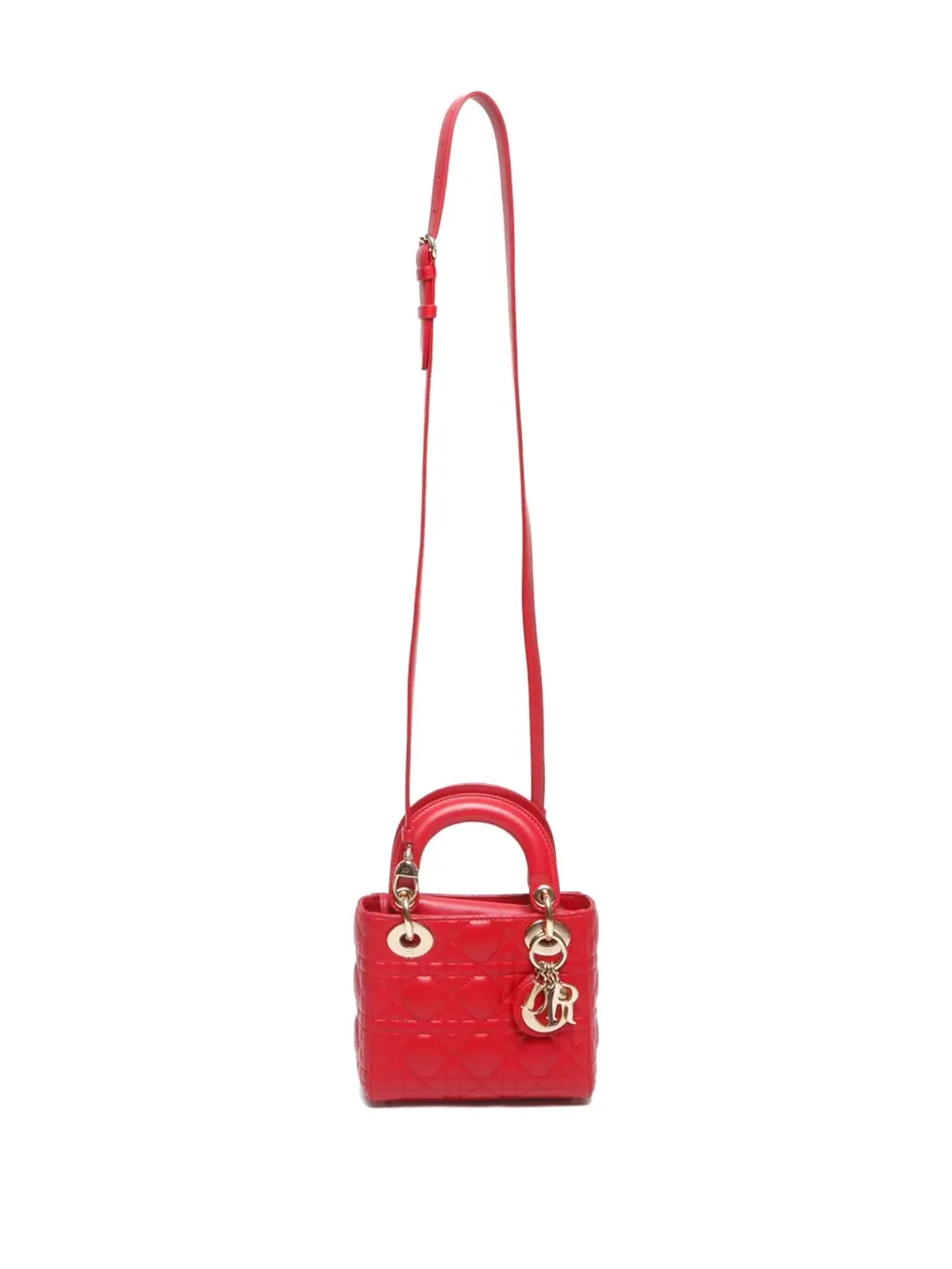 Christian Dior ビンテージ ミニ Lady Dior ハンドバッグ - レッド - 画像5