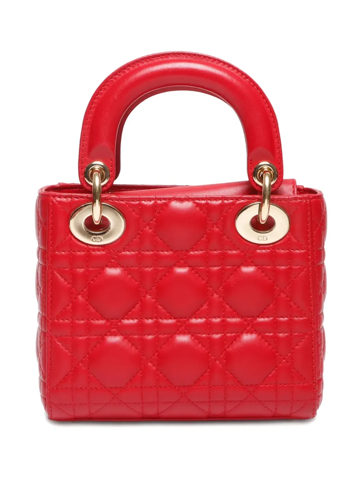 Christian Dior ビンテージ ミニ Lady Dior ハンドバッグ - レッド - 画像2