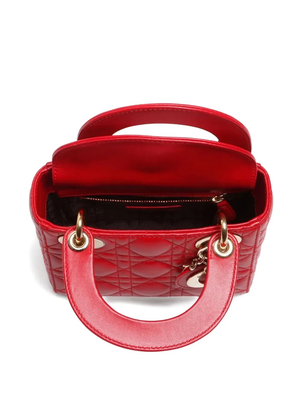 Christian Dior ビンテージ ミニ Lady Dior ハンドバッグ - レッド - 画像4