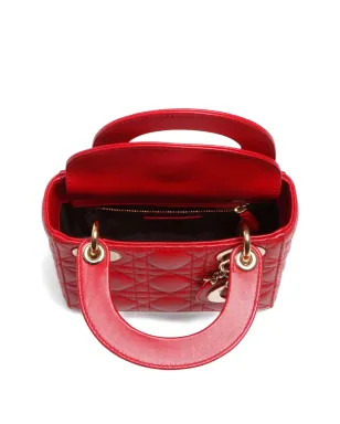 Christian Dior ビンテージ ミニ Lady Dior ハンドバッグ - レッド - サムネイル4
