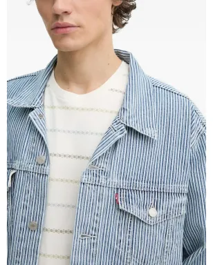 Levi's ストライプデニムジャケット ブルー - サムネイル3