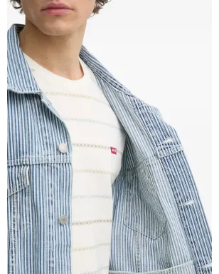 Levi's ストライプデニムジャケット ブルー - サムネイル4