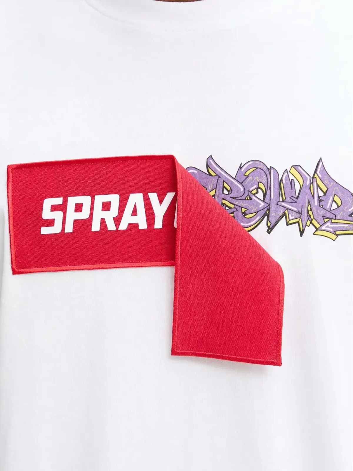 Sprayground ロゴアップリケ クルーネック Tシャツ - 画像4