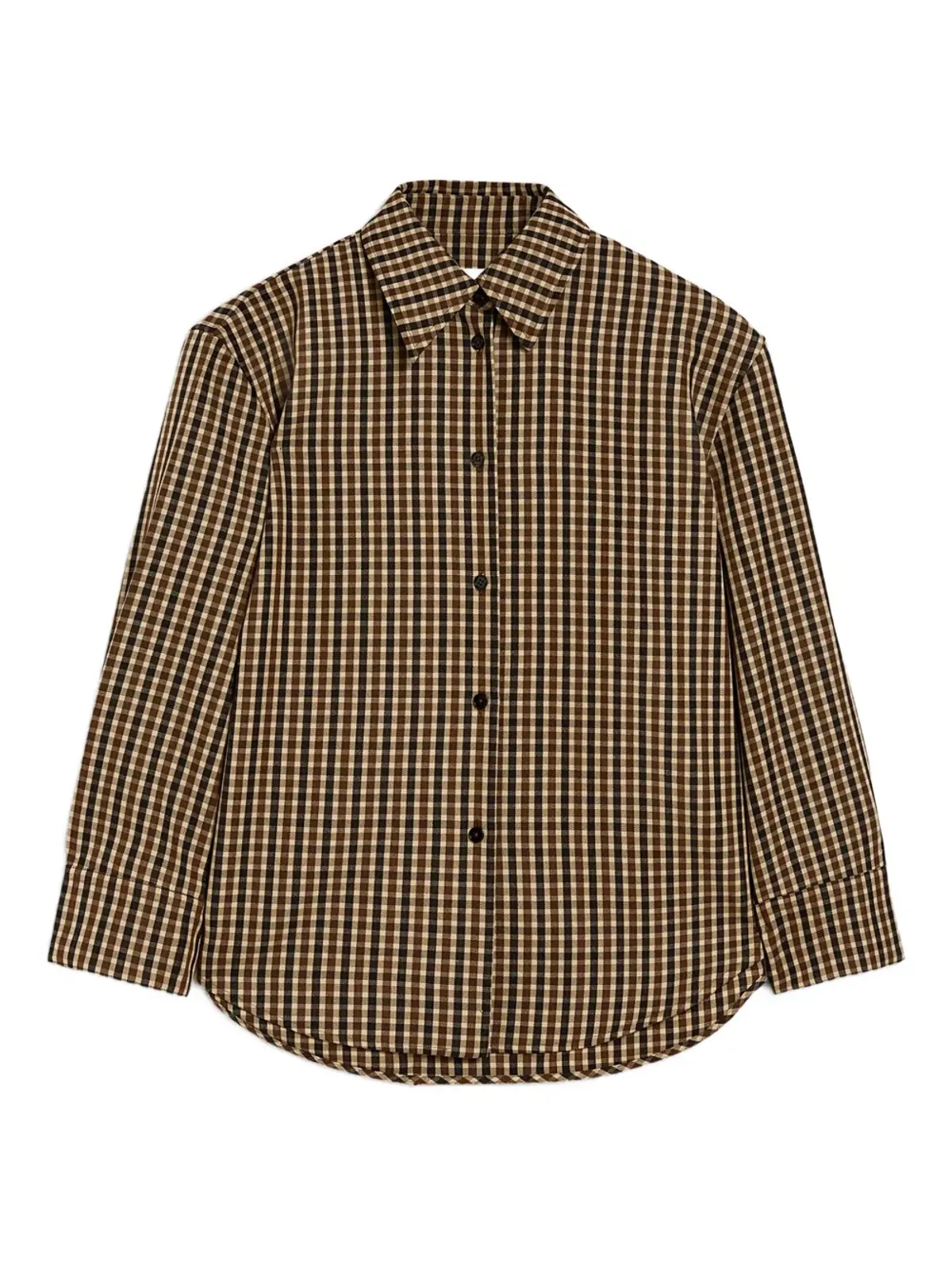 Jil Sander ウールシャツ（ブラウン） - 画像1