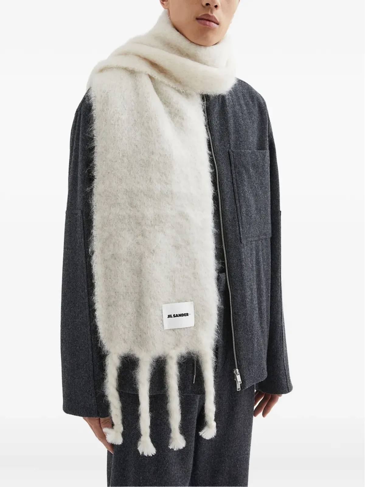 JIL SANDER+ ロゴパッチスカーフ - 画像2