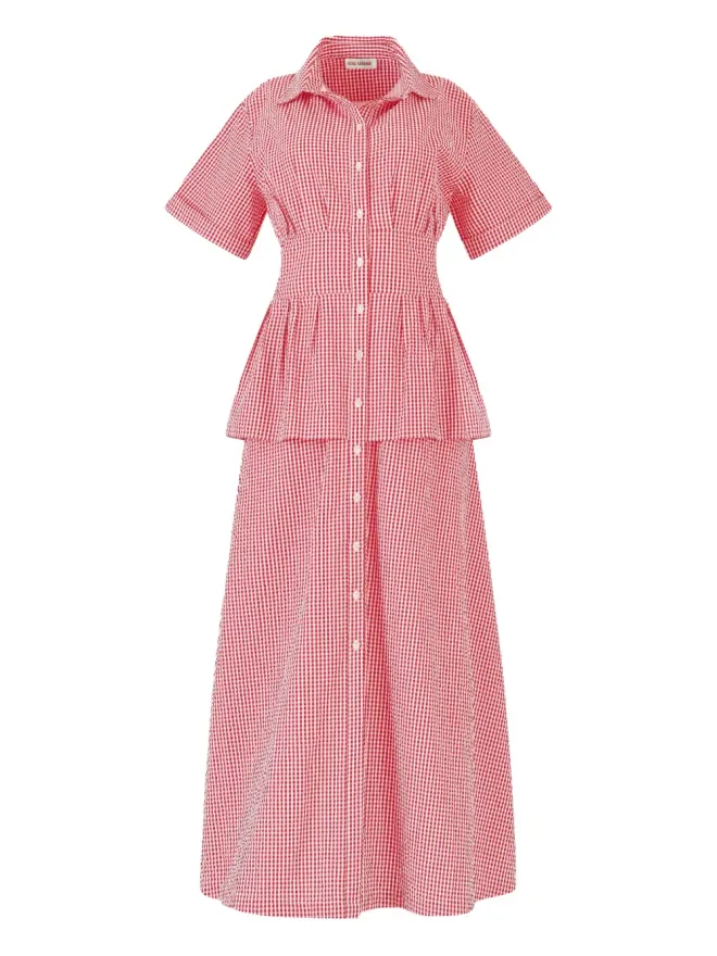 Rosie Assoulin Rosie Assoulin ボギー・ウィーグル・ボーイ マキシドレス - レッドの商品画像