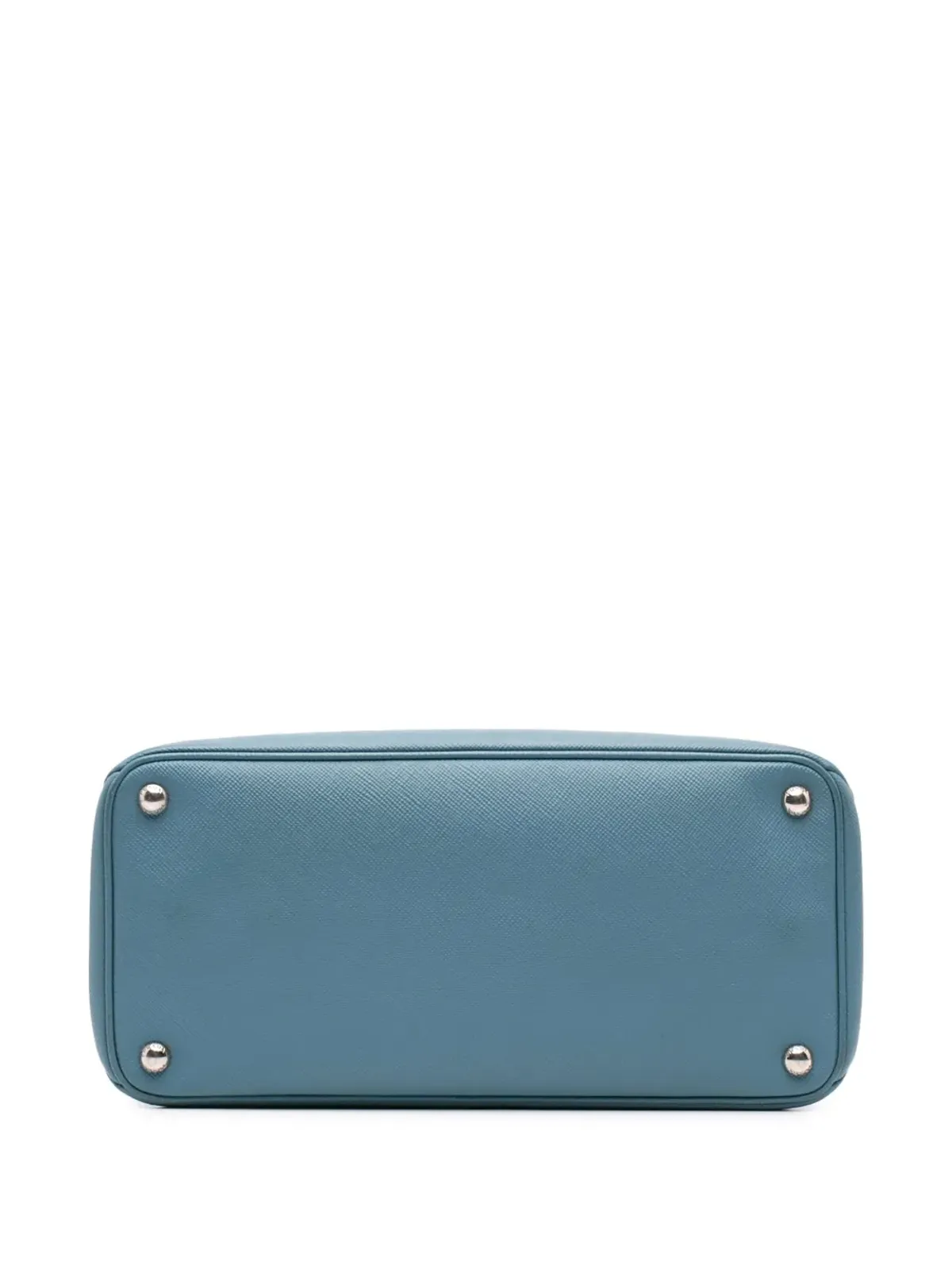 Prada ビンテージ 2013-2024 サフィアーノレザー ターンロック ツイン サッチェル - ブルー - 画像3