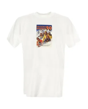 Family First ポストカードプリントTシャツ - ホワイト - サムネイル1