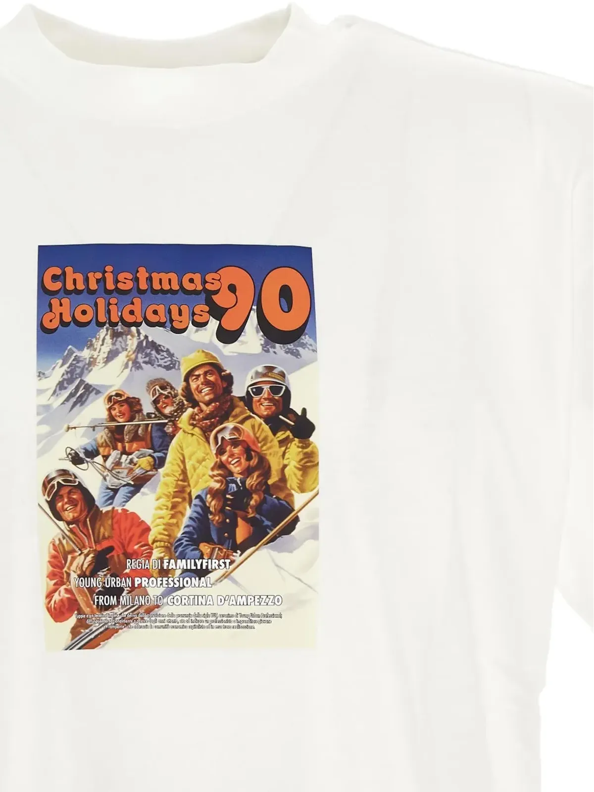 Family First ポストカードプリントTシャツ - ホワイト - 画像3
