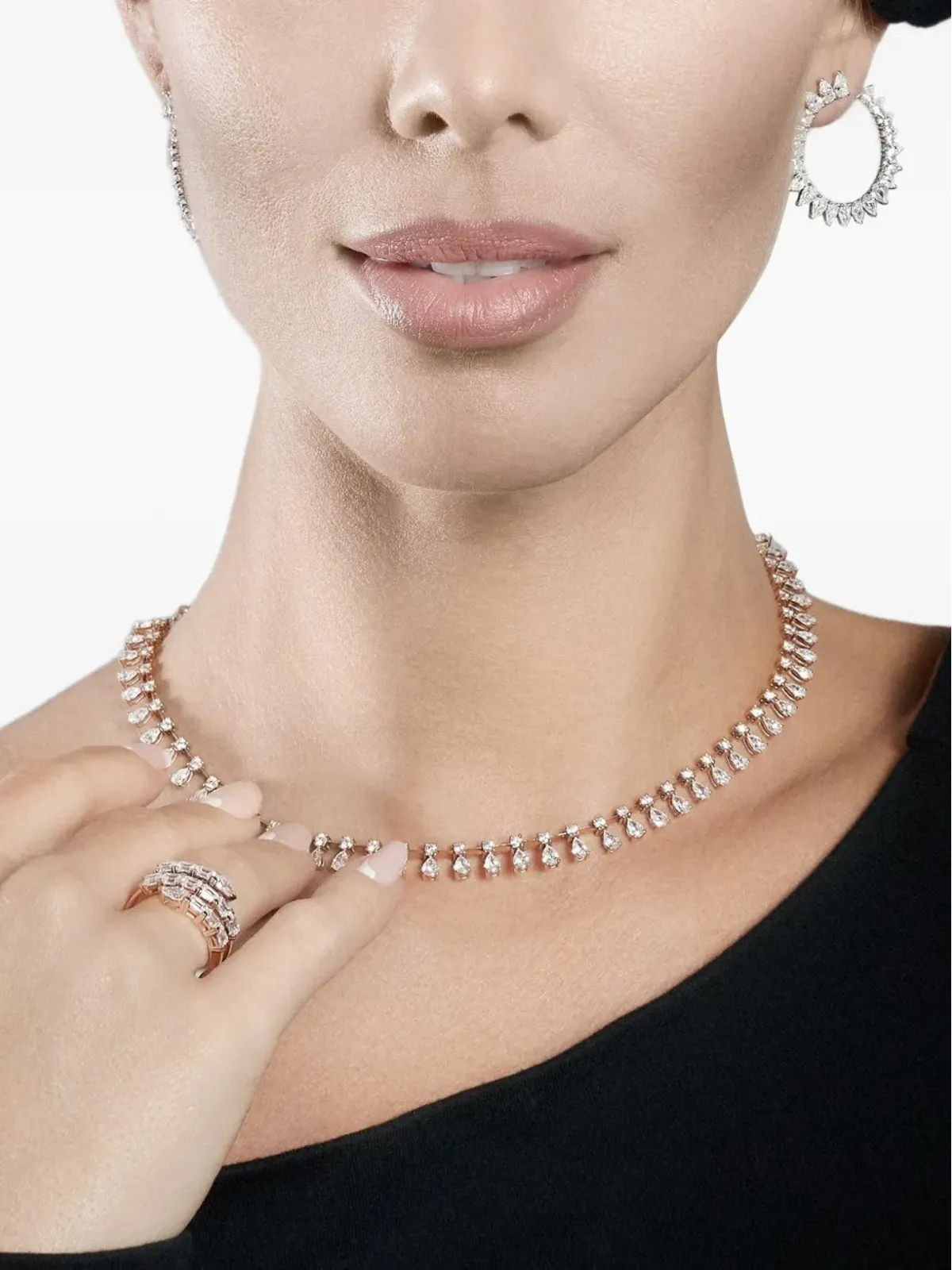 Jewels Aficionado 18Kホワイトゴールド ダイヤモンド イヤリング - 画像2