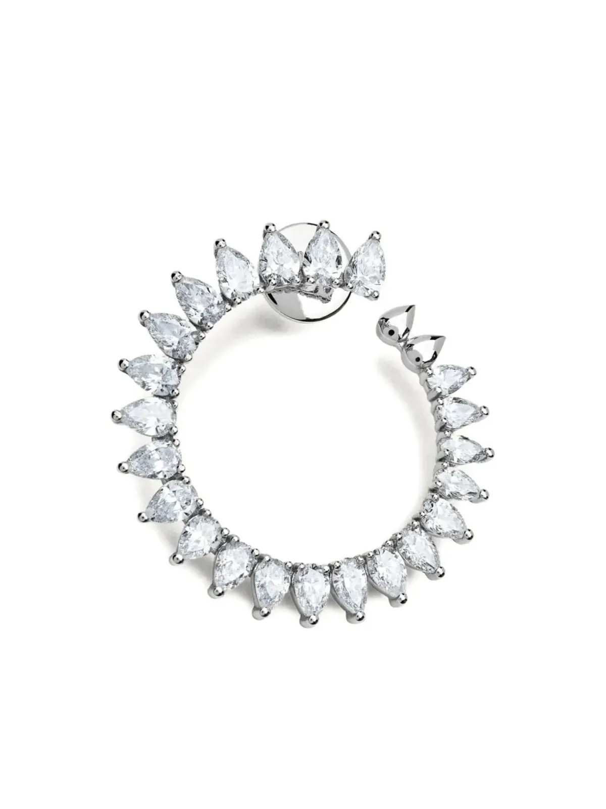 Jewels Aficionado 18Kホワイトゴールド ダイヤモンド イヤリング - 画像3