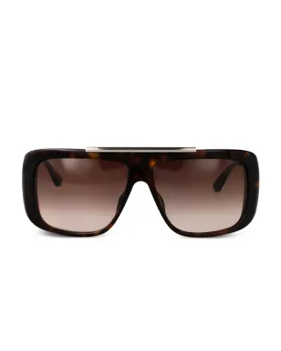 Alexander McQueen Eyewear オーバーサイズスクエアフレームサングラス - グレー - サムネイル1