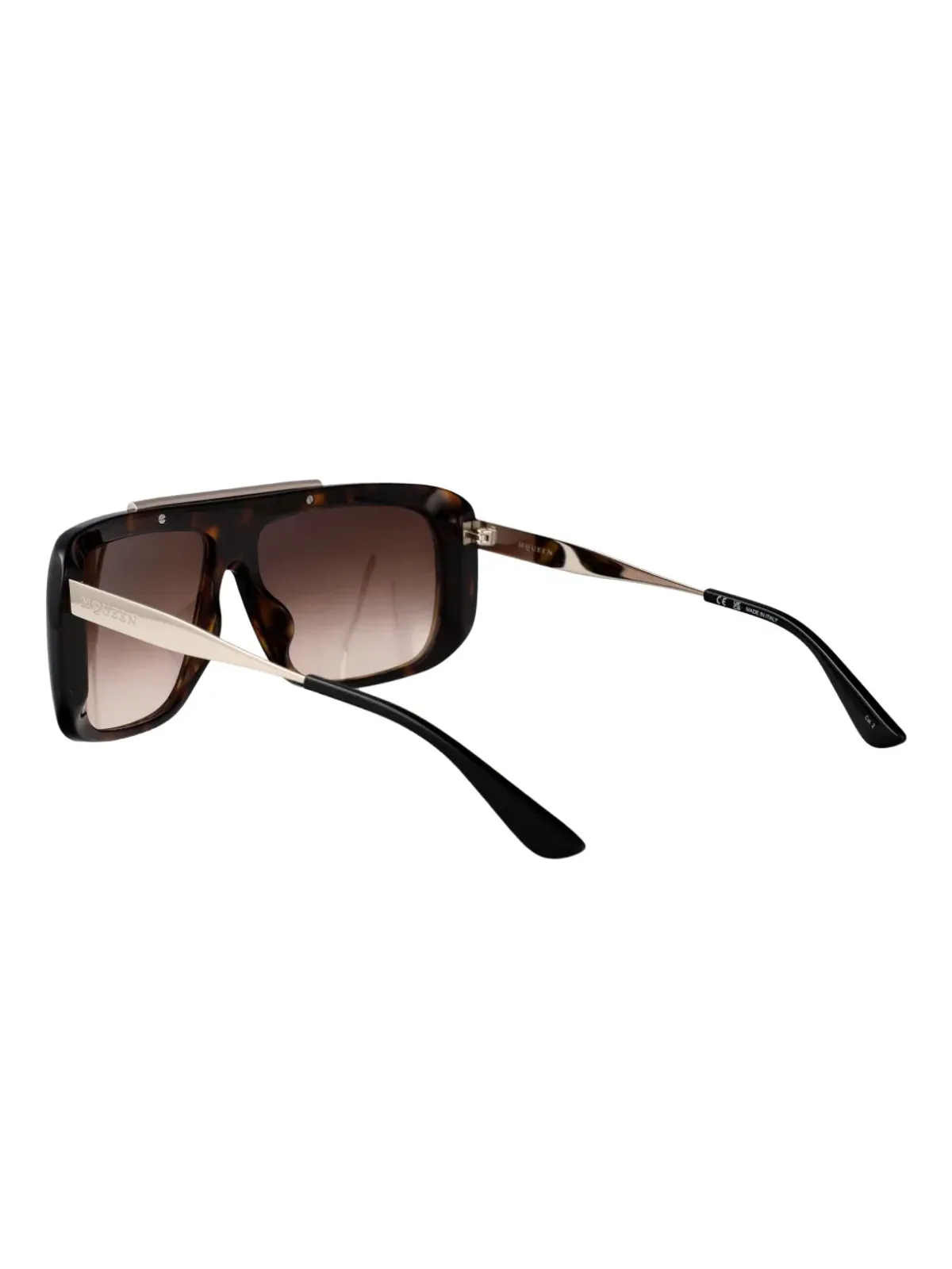 Alexander McQueen Eyewear オーバーサイズスクエアフレームサングラス - グレー - 画像4