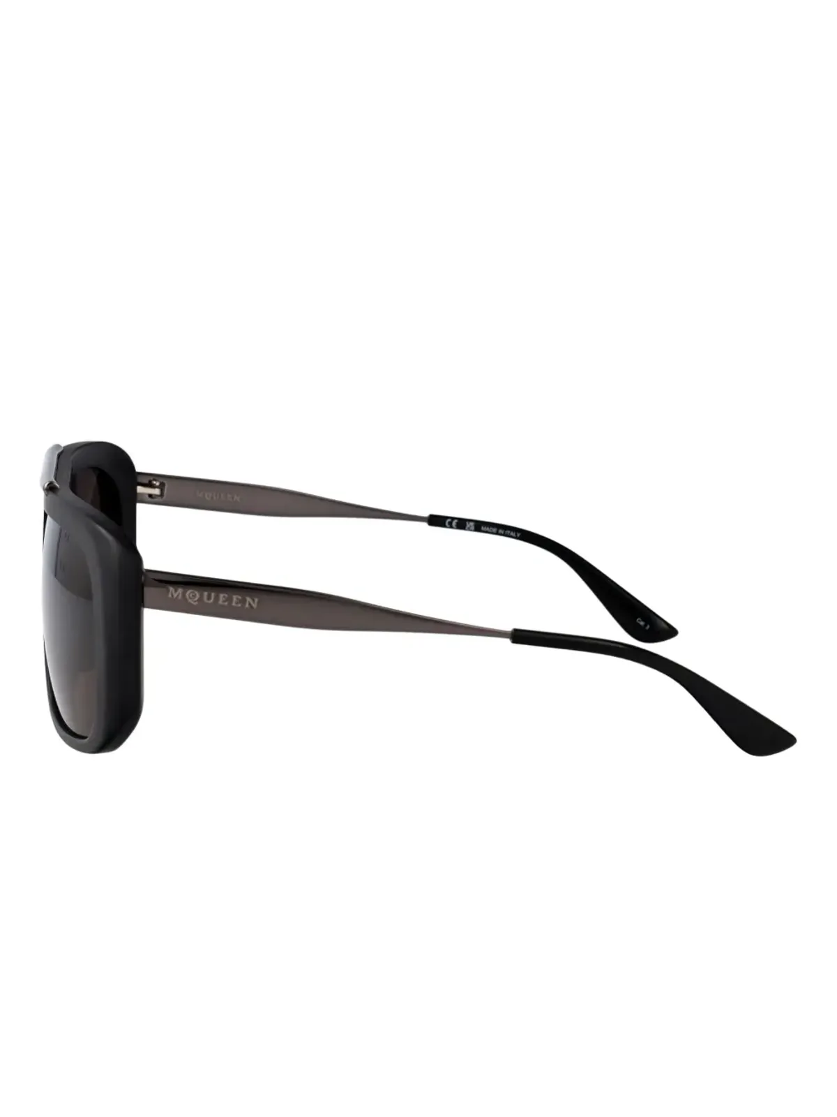Alexander McQueen Eyewear マット仕上げのオーバーサイズスクエアサングラス - 画像3
