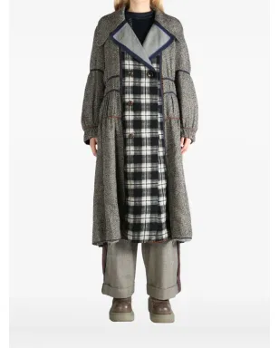 COMMUNS チェック柄ウールコート - サムネイル1