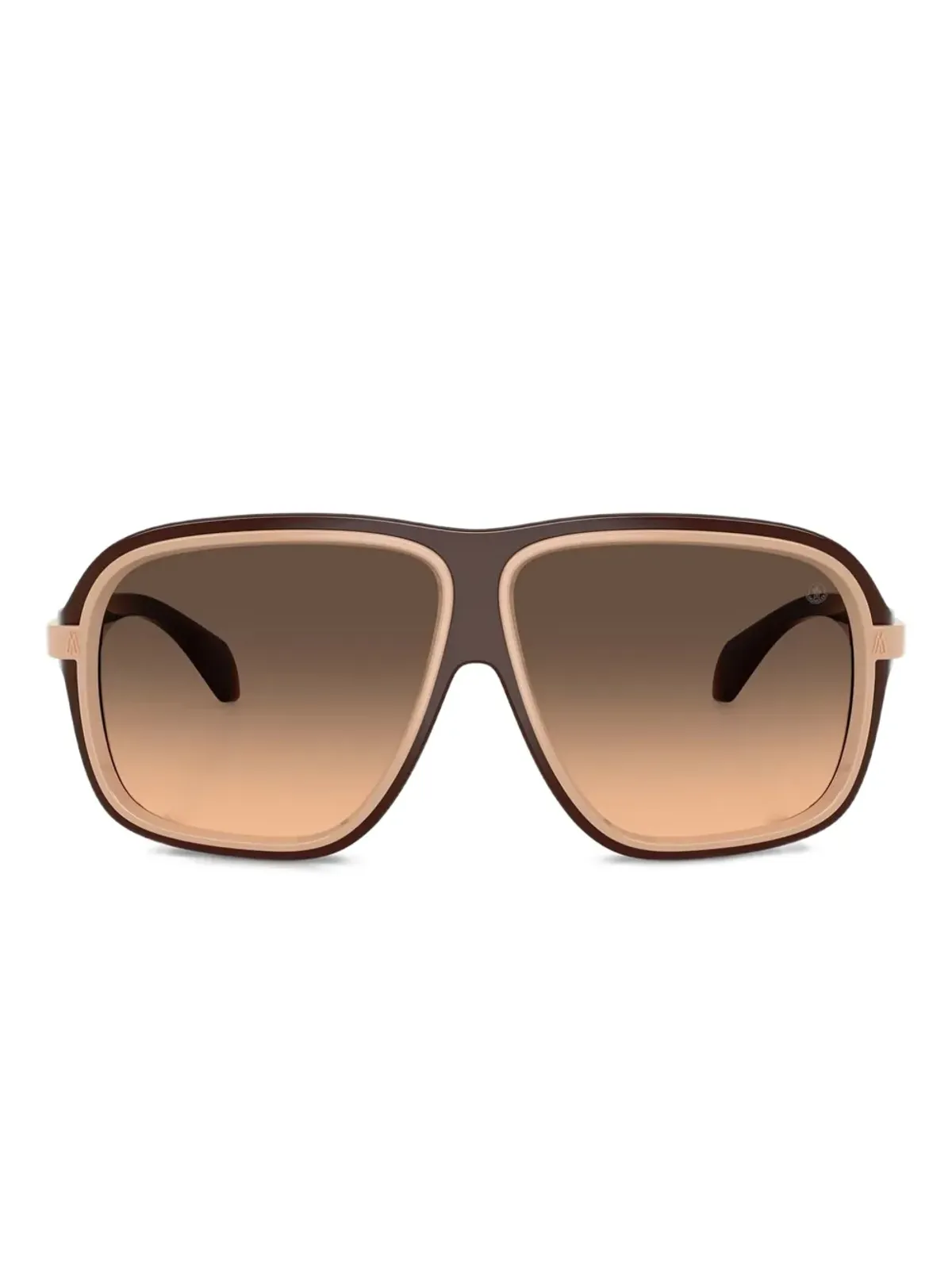 Moncler Eyewear ツートーン パイロットフレーム サングラス - 画像1