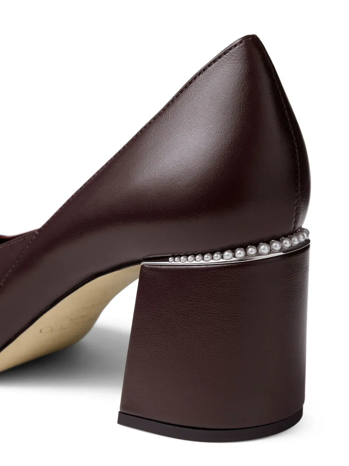 Jimmy Choo ジェンソン 60mm パール装飾スクエアトゥパンプス - レッド - 画像5