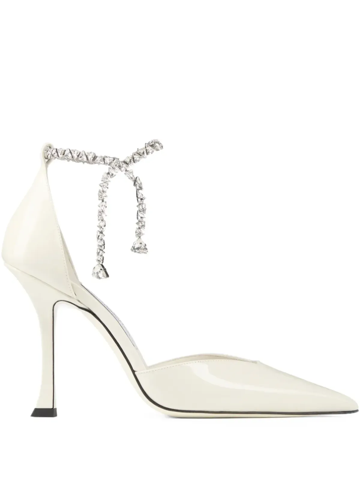 Jimmy Choo 100mm Stevie クリスタル装飾パンプス - ホワイト - 画像1