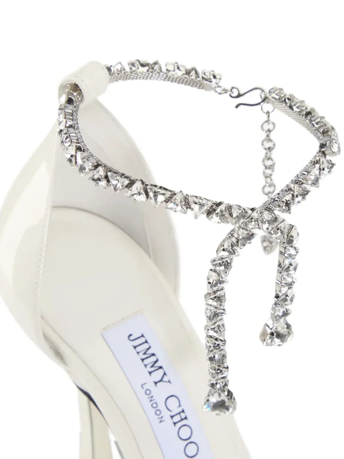 Jimmy Choo 100mm Stevie クリスタル装飾パンプス - ホワイト - 画像5