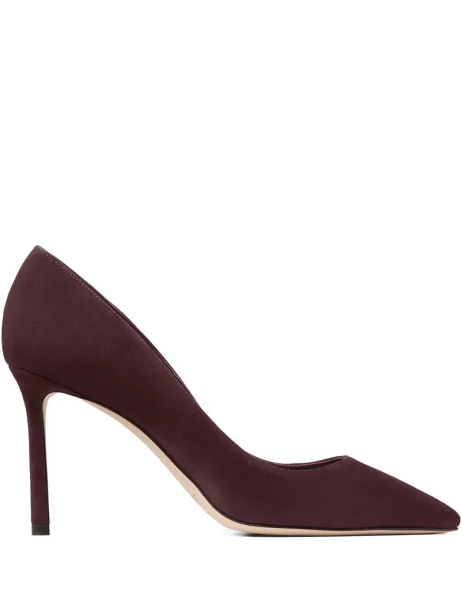 Jimmy Choo Jimmy Choo ロミー 85mm ポインテッドトゥ スエードパンプス - レッドの商品画像